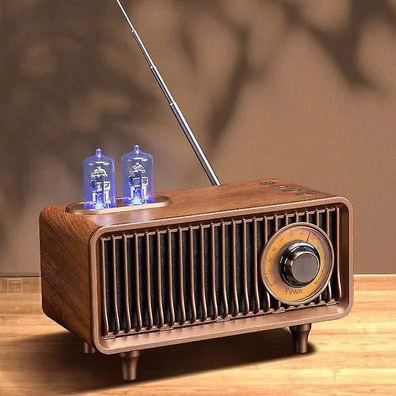 Vintage radijo AM/FM retro garsiakalbis medinis mažas
