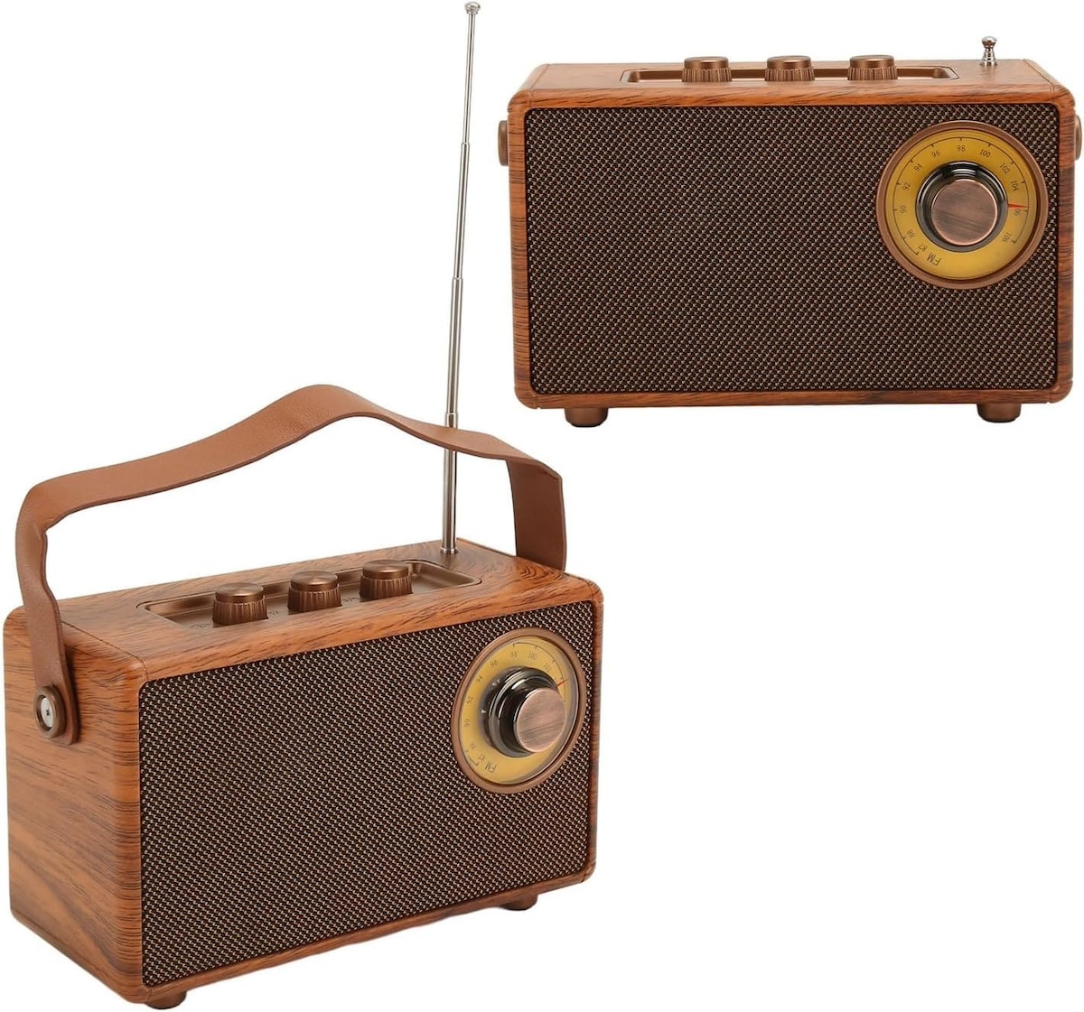 radijas mini mažas retro vintažinio medinio stiliaus