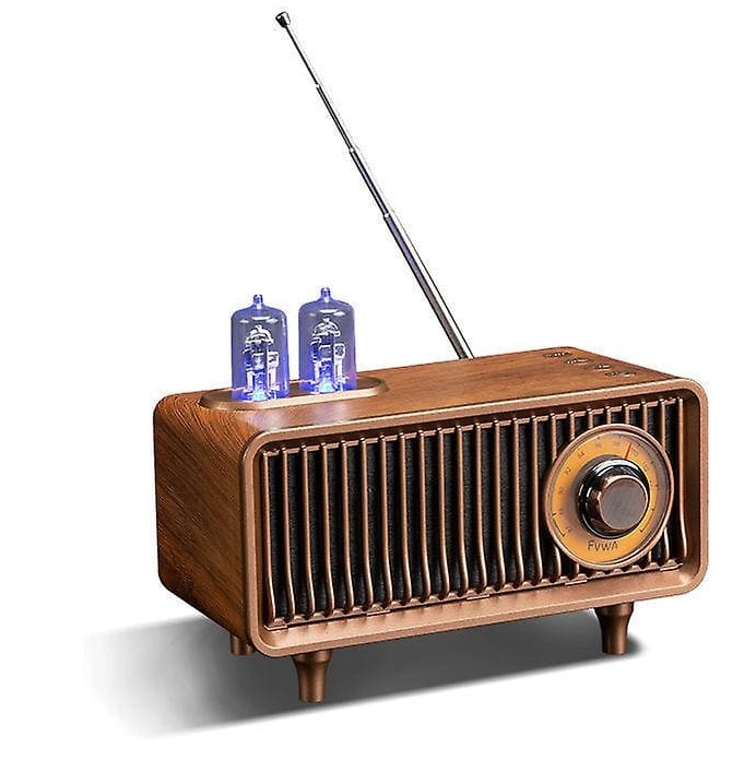 Retro vintažinis medinis bluetooth radijas