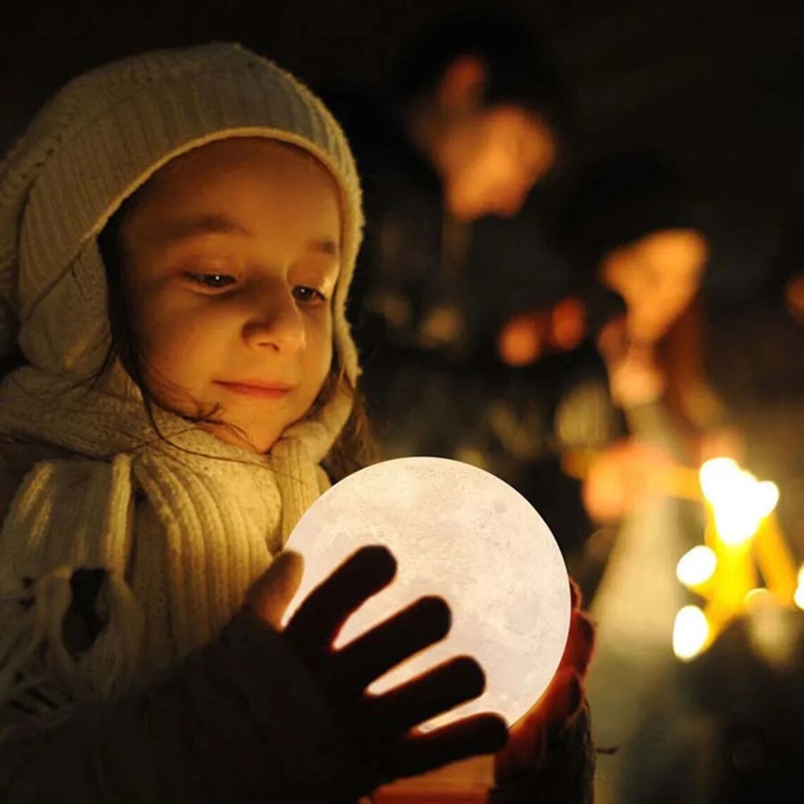 naktinė lempa mėnulis 3d LED lemputė - naktinių šviesų lempa