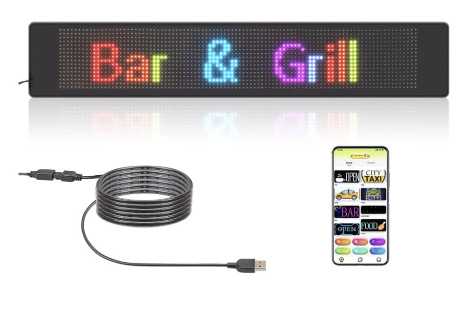 Reklaminė LED RGB plokštės lankstus slinkimas automobiliams