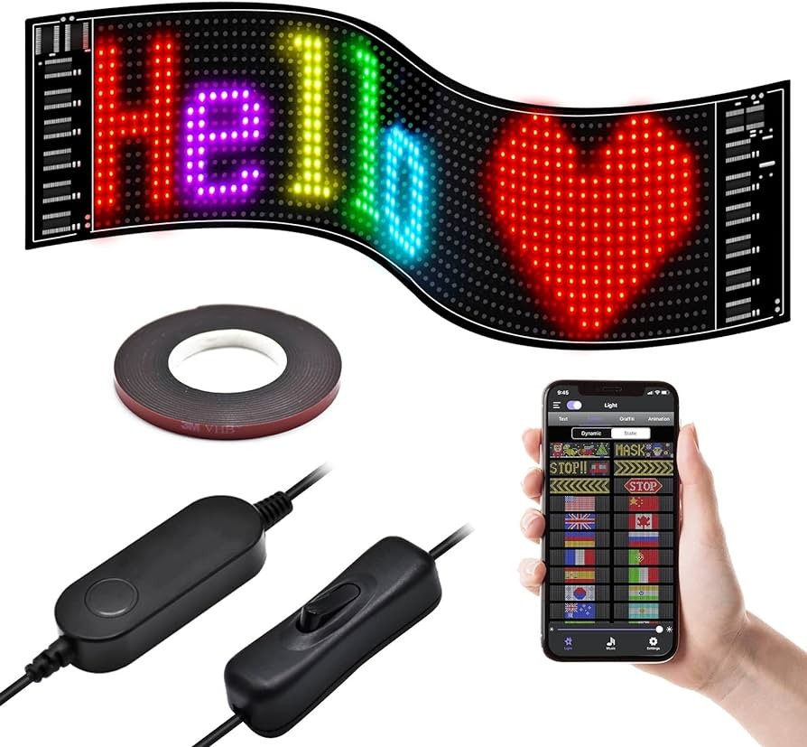sulankstoma lanksti LED ekrano plokštė mobiliajam telefonui Bluetooth