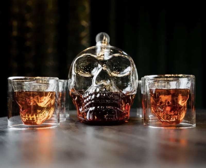 Skull Whisky dekanteris su 3D akiniais kaukolės formos