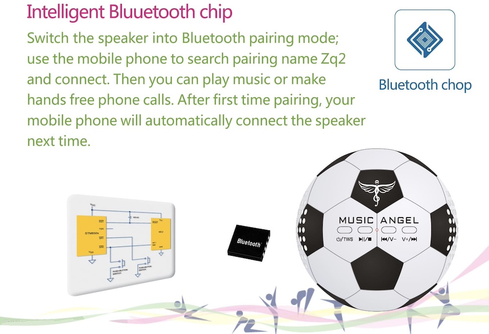„Bluetooth“ garsiakalbis, skirtas kompiuterio mobiliojo telefono kamuoliui