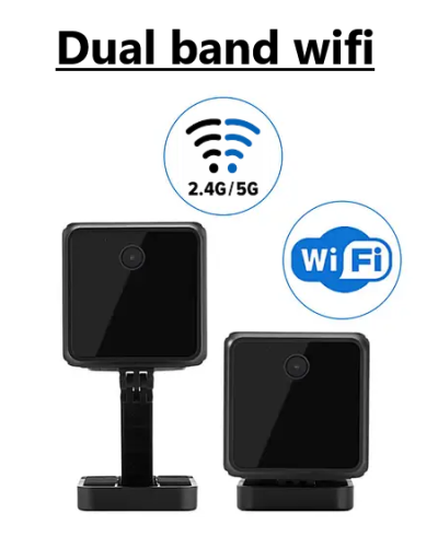 kamera su wifi dviejų juostų 2,4 arba 5 GHz mini apsauga